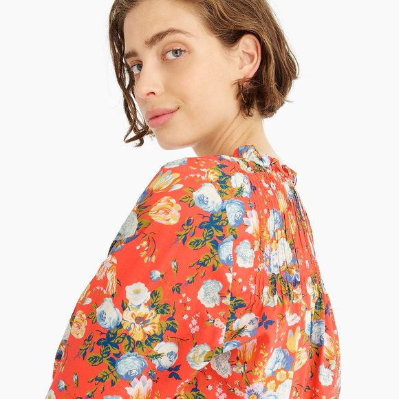 NWT J. Crew X Liberty #L6744 Magical Bouquet floral Popover Shirt 2 0 XS - Picture 1 of 16